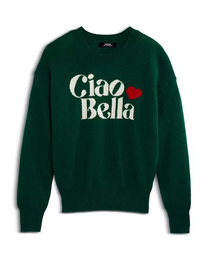 AQUA AQUA Girls' Ciao Bella Cashmere Pullover Crewneck Sweater, Big Kid - Exclusive Back to resul... | Bloomingdale's (US)