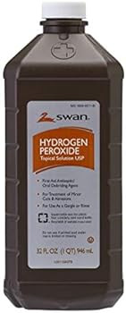 Swan 3% Hydrogen Peroxide Topical Solution First Aid Antiseptic, 32 Fluid Ounce (Pack of 12), 384... | Amazon (US)