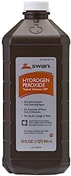 Swan 3% Hydrogen Peroxide Topical Solution First Aid Antiseptic, 32 Fluid Ounce (Pack of 12), 384... | Amazon (US)
