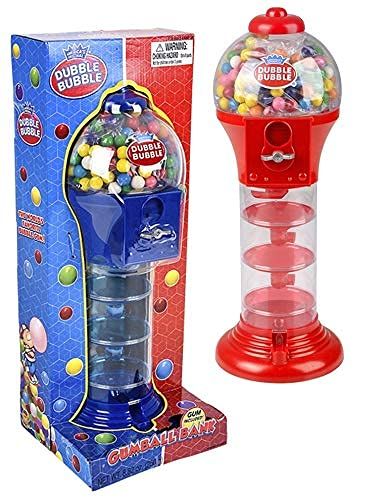 Large 18" Spiral Fun Gumball Candy Bank (Red) 155 Gumballs Included! Dubble Bubble Hard Candy Jaw... | Amazon (US)