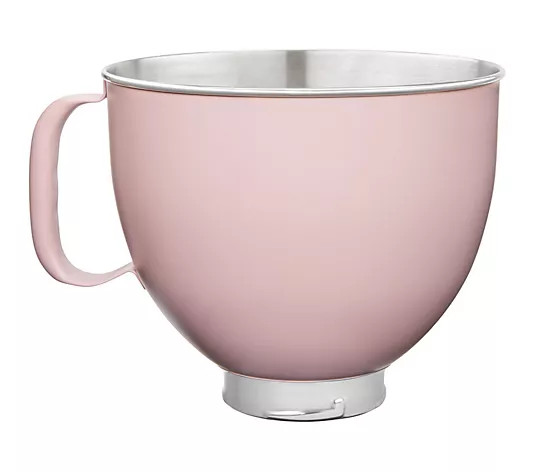 KitchenAid 5-Qt Tilt-Head Stainless Bowl in Matte Dried Rose - QVC.com | QVC