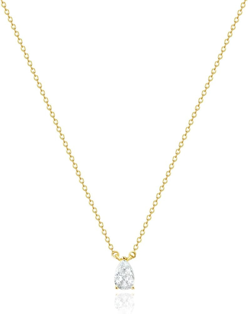 Zeffy Diamond Necklaces for Women, Dainty Gold Necklace 18k Gold Plated Layered Necklaces Simple ... | Amazon (US)