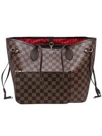 'Grace' Canvas Checked Tote Bag with Pouch (4 Colors) | Goodnight Macaroon