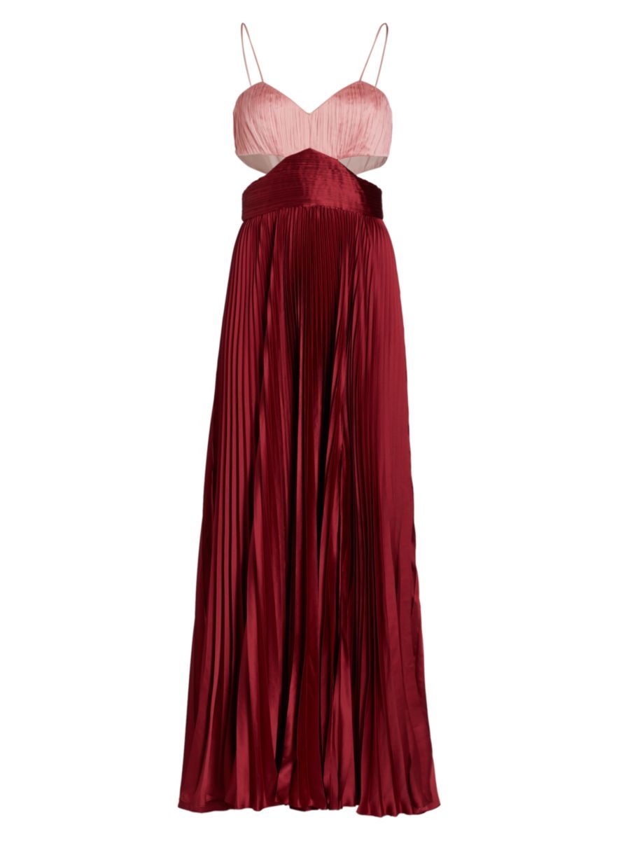 Elodie Pleated Cut-Out Gown | Saks Fifth Avenue