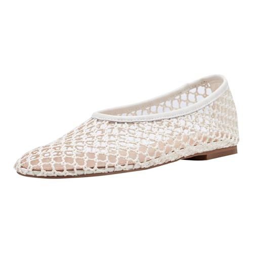 Marc Fisher LTD Women's Jazlyn Cream Mesh/Leather, 9 Medium | Amazon (US)