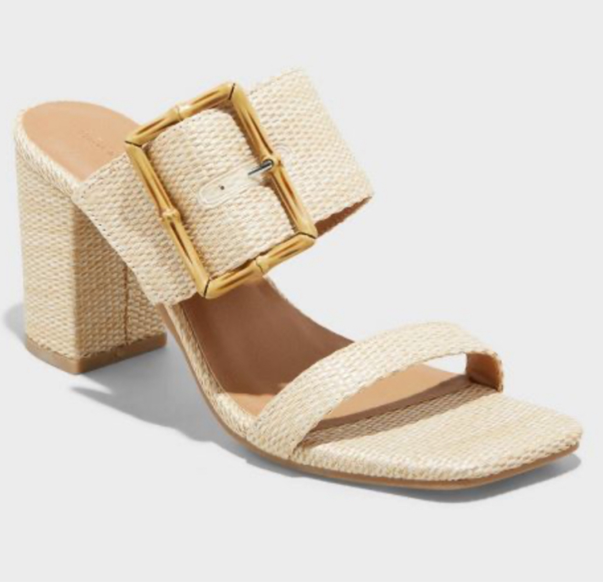 Sandals - mule heel sandals, also in black; I love the buckle detail! 

#LTKstyletip #LTKU #LTKover40 #LTKSeasonal #heel #summerheel #strawheel 

#LTKfindsunder50 #LTKxTarget #LTKshoecrush