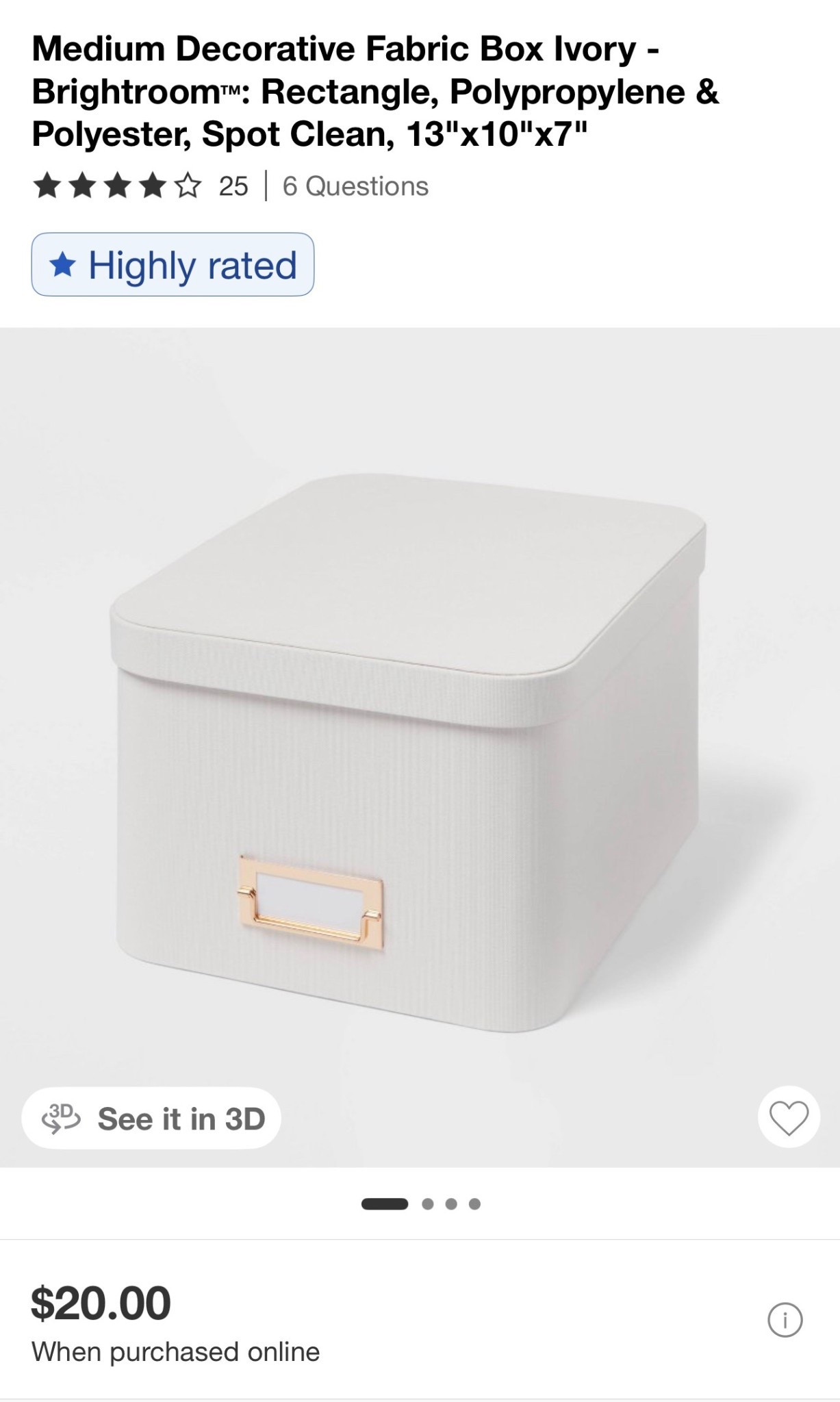 Fabric storage box @Target 

#LTKHome #LTKmomlife #LTKSeasonal