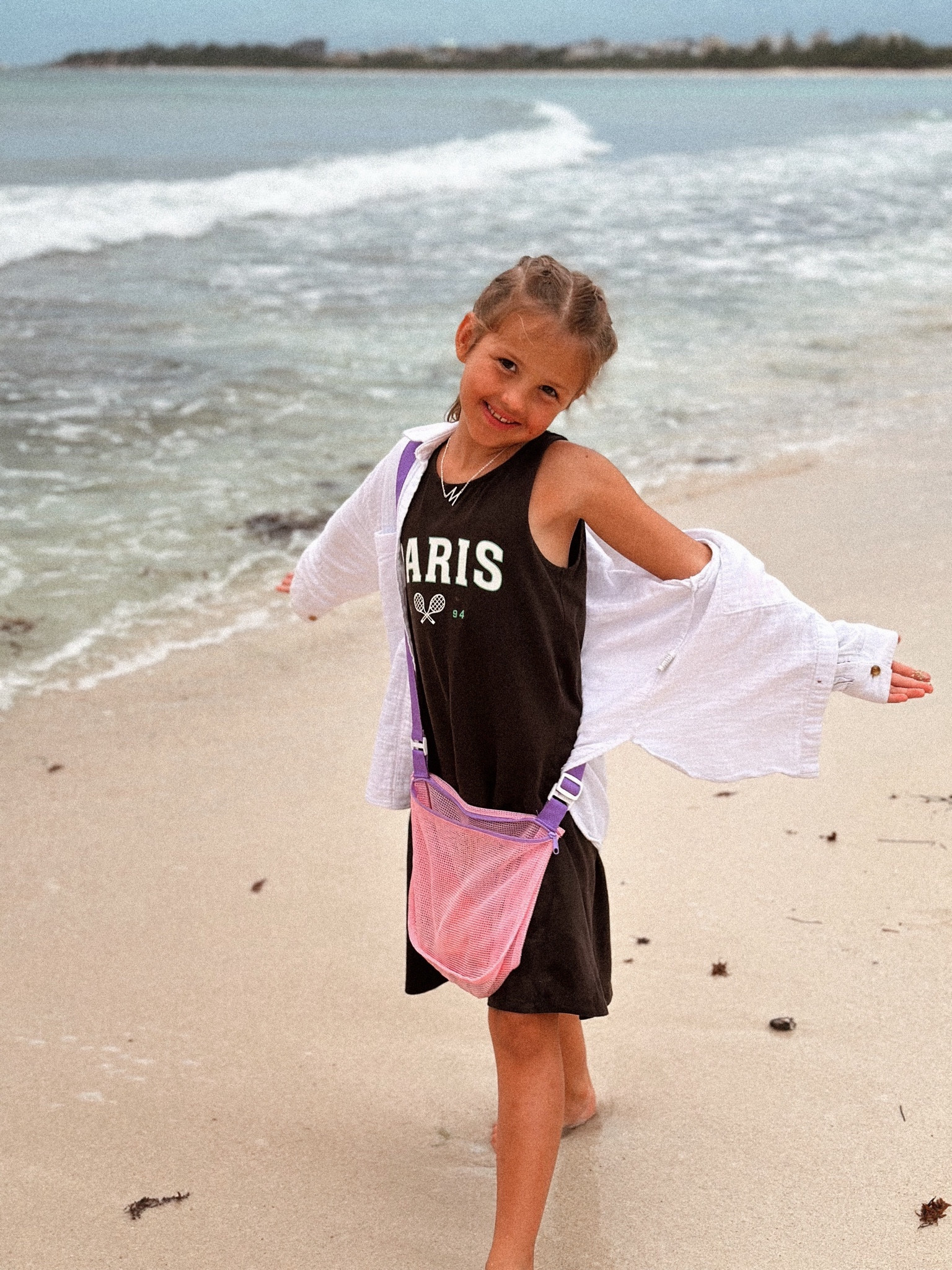 this cute beach mesh seashells 🐚 bag is a must if your kids like to collect shells,rocks at the beach. Easy to wash, great price and comes in a pack of 3. 
Beach bag | kids beach essentials 

#LTKtravel #LTKkids #LTKswim