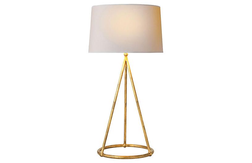 Nina Tapered Table Lamp - Gilded Iron | One Kings Lane