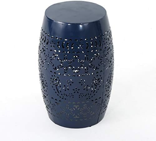 Christopher Knight Home Ruby Outdoor 12" Iron Side Table, Dark Blue | Amazon (US)