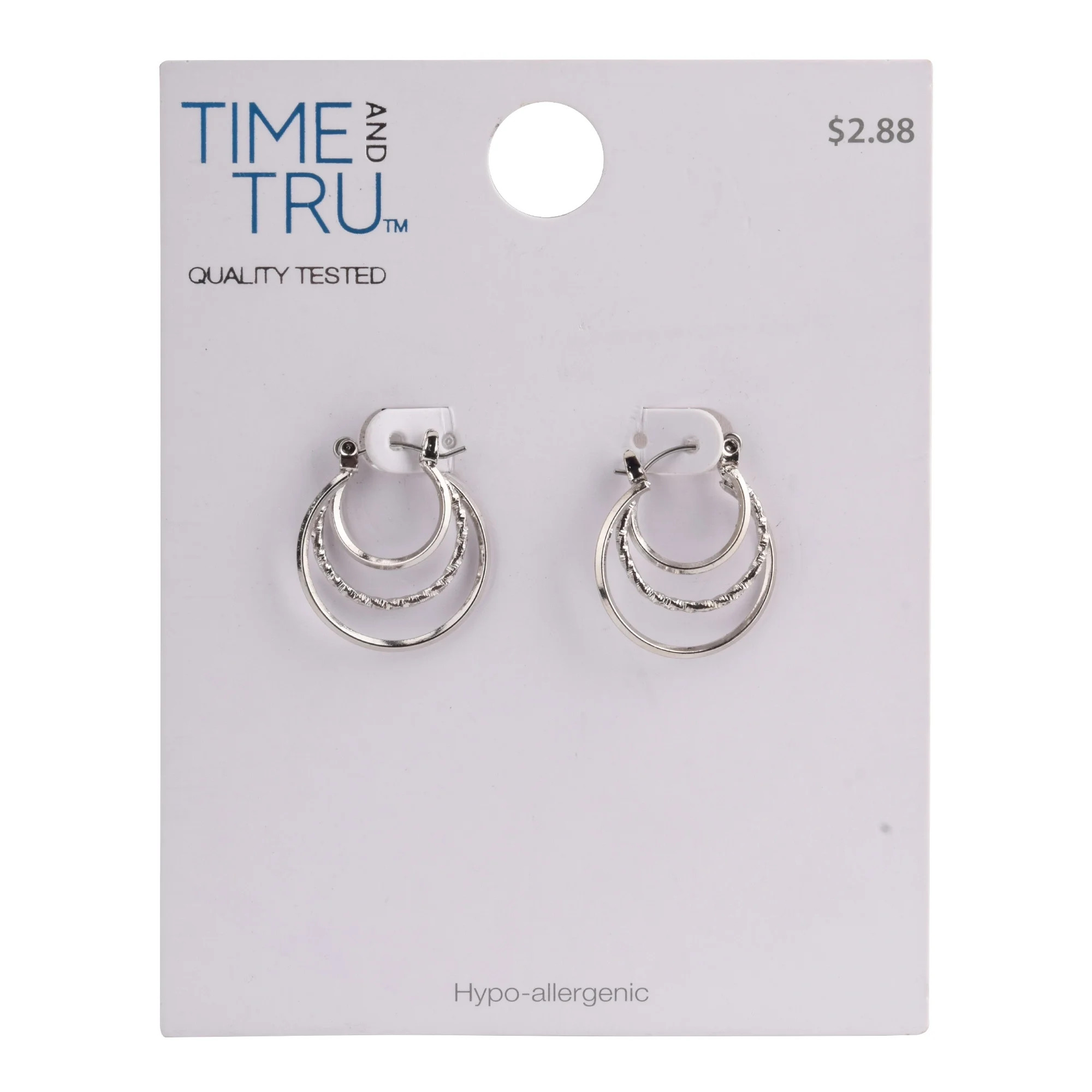 Silver Snap Twist Hoop Earring | Walmart (US)