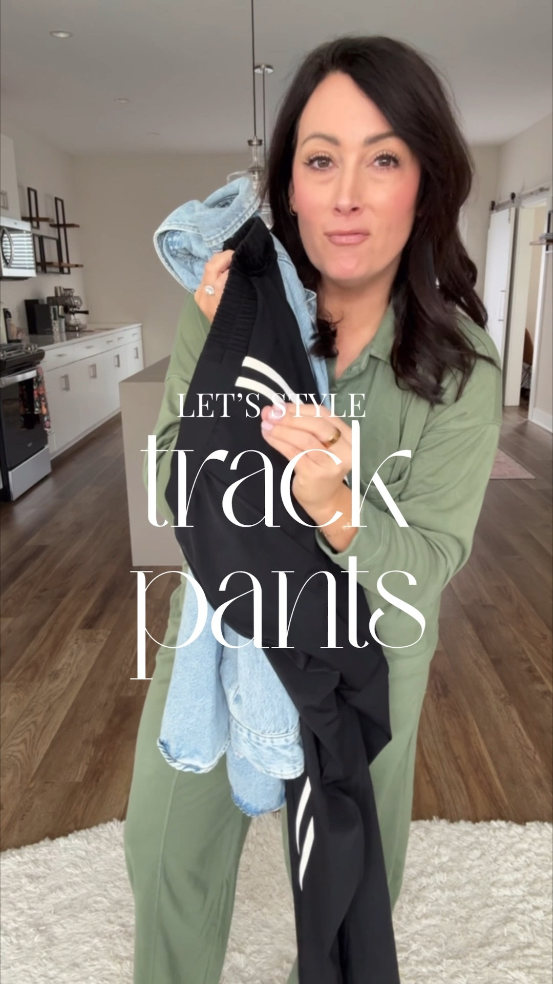 Love these track pants so much! 
• XL denim target top - I size up for an oversized fit 
• medium loft track pants - true to size 
• sneakers true to size 

#LTKFindsUnder50 #LTKootd #LTKgrwm