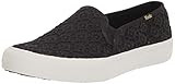 Keds Women's Double Decker Crochet Sneaker, Black, 7.5 | Amazon (US)