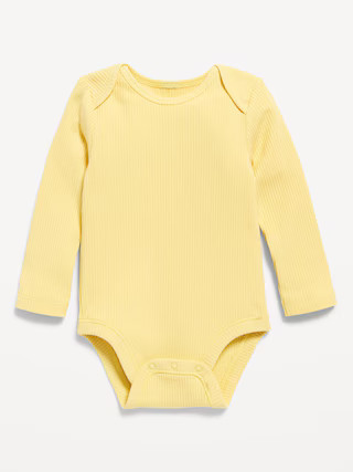 Unisex Long-Sleeve Ribbed Bodysuit for Baby | Old Navy | Old Navy (US)