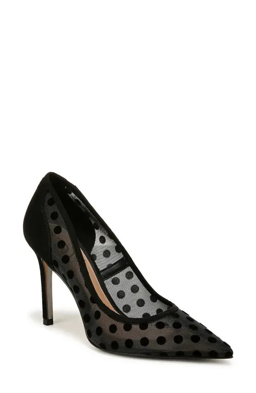 Sam Edelman Hazel Mesh Pointed Toe Pump in Black Mesh at Nordstrom, Size 7.5 | Nordstrom