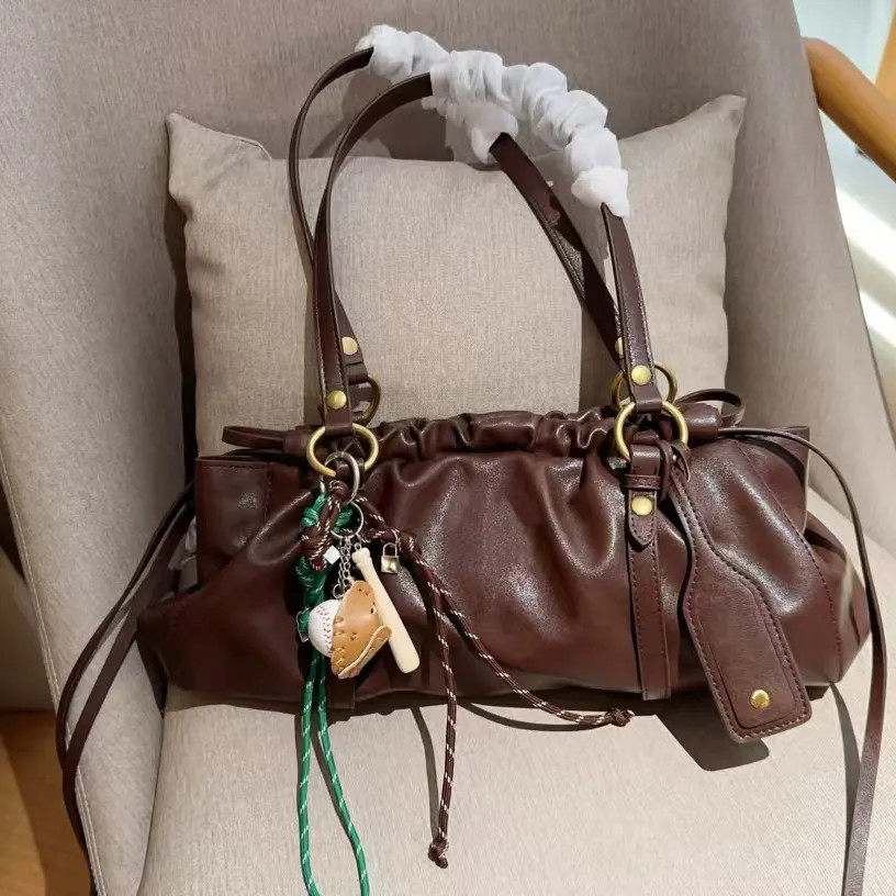 Sac à main femme créateur de haute qualité Sac épaule Sac moto vintage Cuir véritable Sac à... | DH Gate FR
