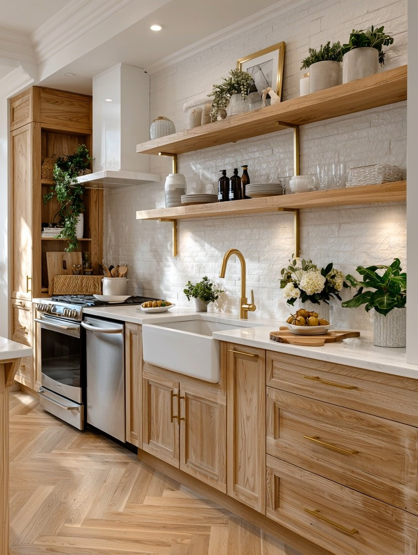 Dreaming of a new kitchen? Start with three simple swaps before you think about renovating.

One of the biggest misconceptions is that a beautiful kitchen requires a complete remodel. In reality, a few thoughtful upgrades can completely change how your kitchen looks and feels.

1. Upgrade to a brushed gold faucet.
Your kitchen sink is one of the most-used areas in your home. A brushed gold faucet instantly adds warmth, elegance, and a timeless focal point you'll enjoy every single day.

2. Install extra-thick natural wood floating shelves.
Whether you choose natural oak or rich walnut, floating shelves create beautiful display space for everyday dishes, glassware, cookbooks, greenery, and decorative pieces. Pair them with gold brackets to naturally connect with your faucet and create a cohesive, designer-inspired look.

3. Replace your cabinet hardware.
Matching brushed gold handles quietly tie the entire kitchen together. It's one of the highest-impact upgrades you can make without replacing your cabinetry.

The beauty of this formula is that you don't have to do everything at once. Each upgrade stands beautifully on its own, but together they create a kitchen that feels warm, timeless, and intentionally designed.

Browse our curated collection of brushed gold faucets, floating shelves, gold brackets, and cabinet hardware to create your own timeless kitchen.

Because the most beautiful kitchens aren't always newly renovated—they're thoughtfully refined.

#KitchenDecor #FloatingShelves #GoldFaucet #ElegantAndDriven 

 #LTKHome