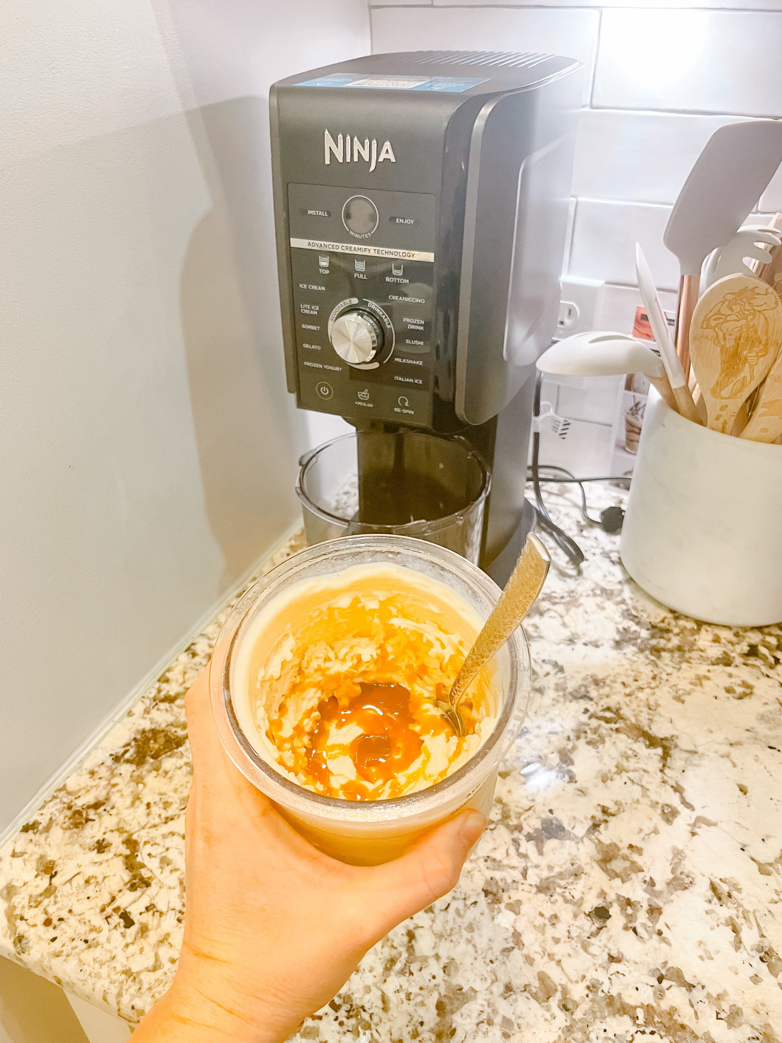 Also on the dopamine menu - the ninja creami deluxe.

HOW did I just get one now?! This is seriously the best thing I never knew I needed. High protein ice cream that fits in my macros daily? Yes PLEASE!

We have used it every day since we got it! It’s worth every penny 

& if you have a Costco membership, you can get a great deal on the deluxe with 3 pints! 

#LTKHome #LTKSaleAlert #LTKBacktoSchool