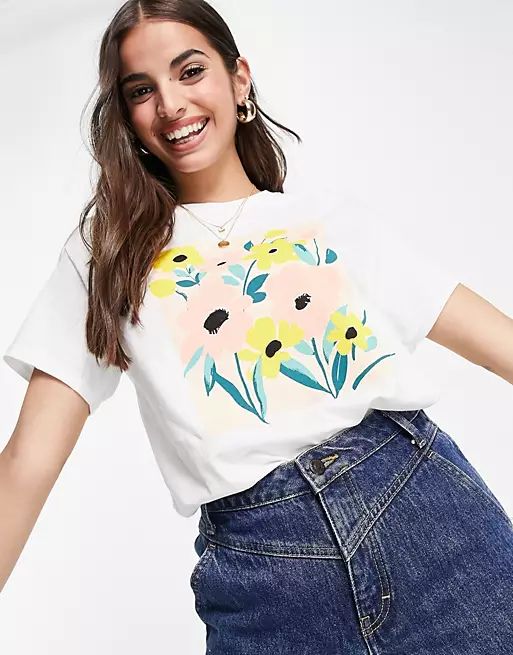 Miss Selfridge graphic floral printed t-shirt  | ASOS | ASOS (Global)