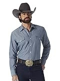 Wrangler Men's Cowboy Cut Long Sleeve Western Snap Solid Work Shirt | Amazon (US)