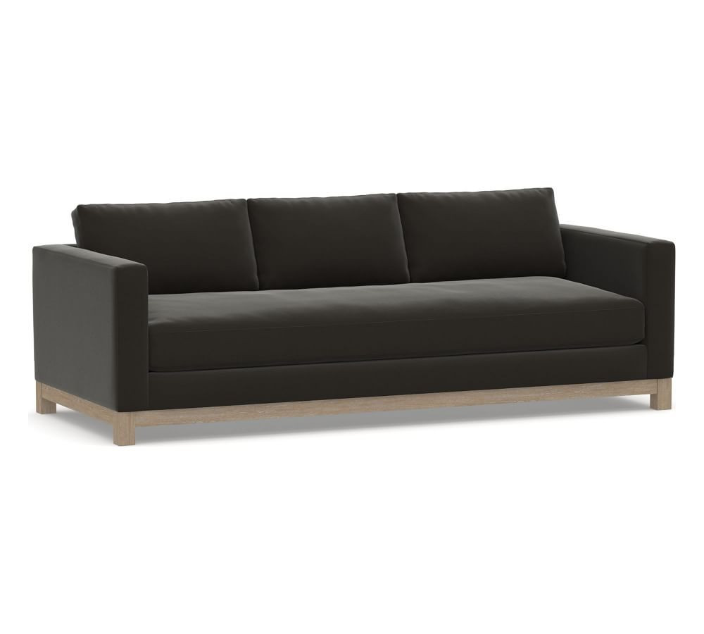 Jake Upholstered Sofa with Wood Base | Pottery Barn (US)