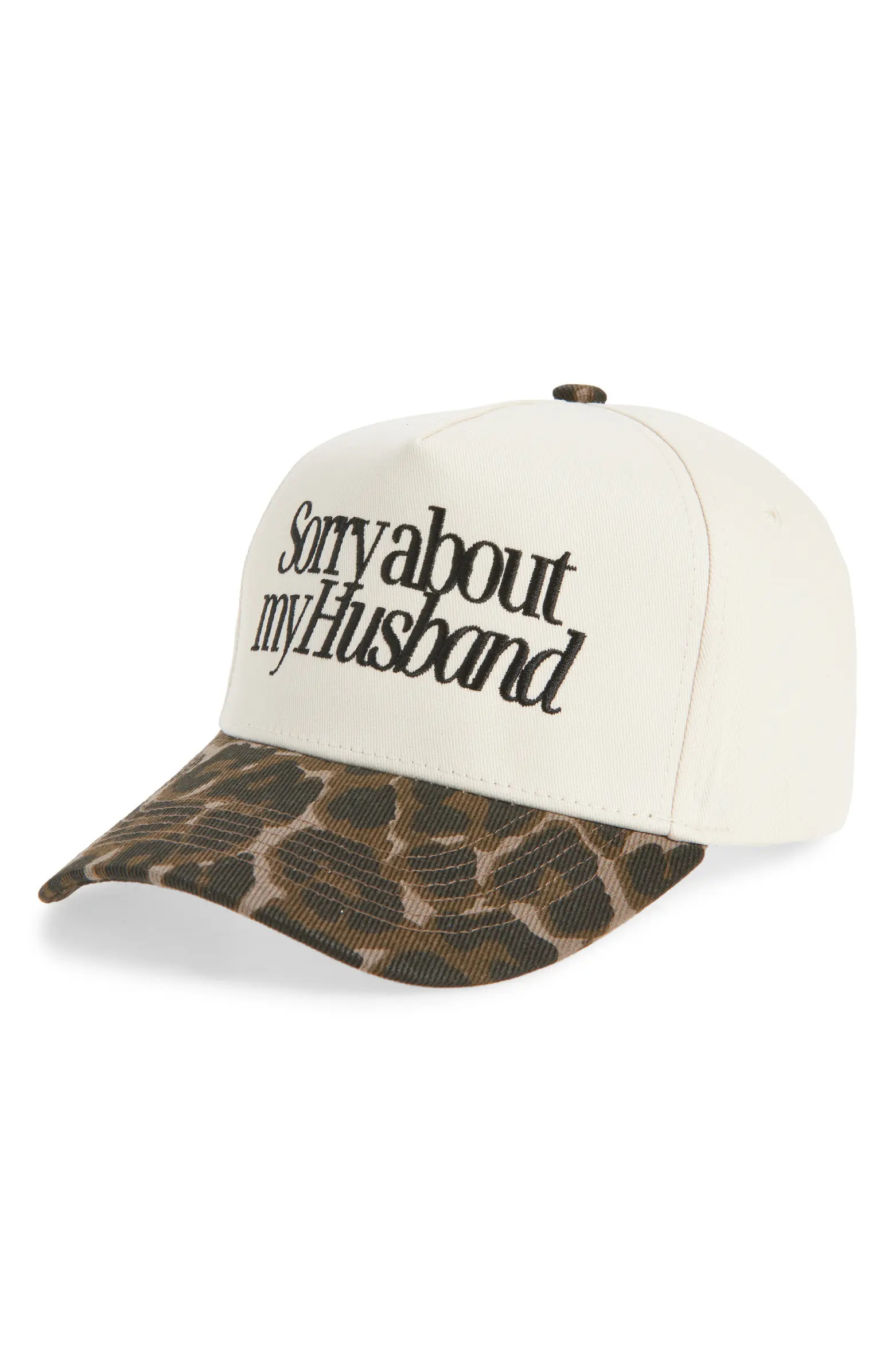 Sorry About My Husband Canvas Snapback Baseball Cap | Nordstrom