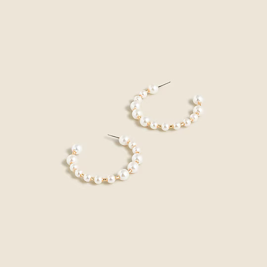 Bead hoop earrings | J. Crew US