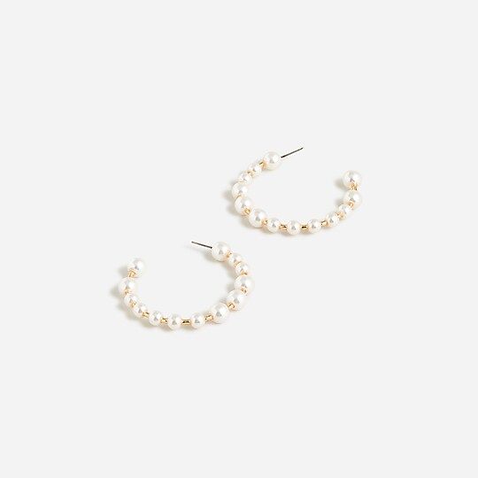 Bead hoop earrings | J.Crew US