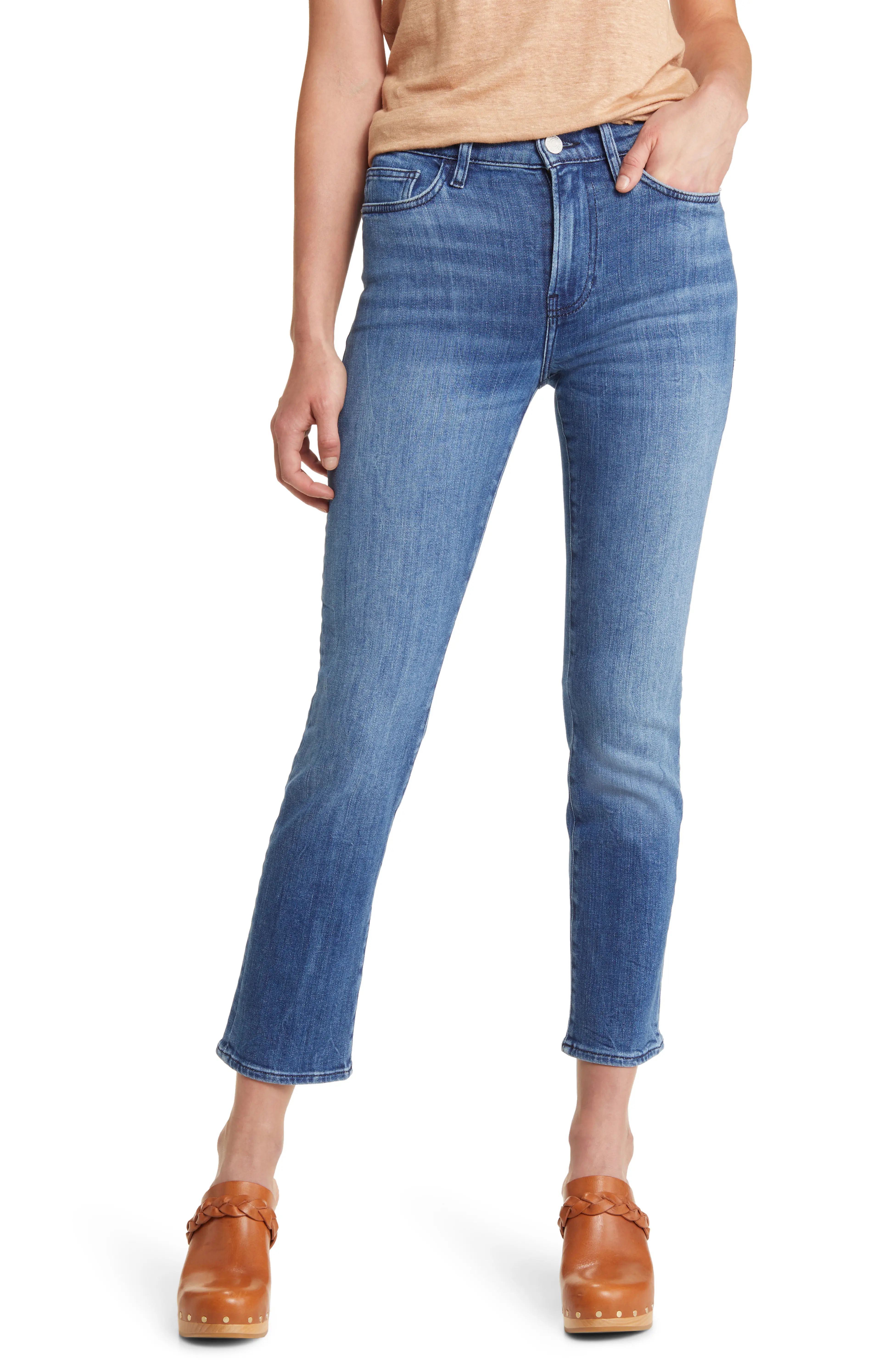 Le High Ripped Straight Leg Jeans | Nordstrom