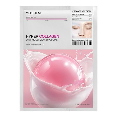 MEDIHEAL Low-Molecular Liposome Hyper Collagen Mask: Hypoallergenic, Sheet Form, Face Application, For Normal & Dry Skin | Target