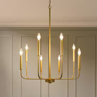 LALUZ Diana 8-Light Gold Modern/Contemporary Chandelier Lowes.com | Lowe's