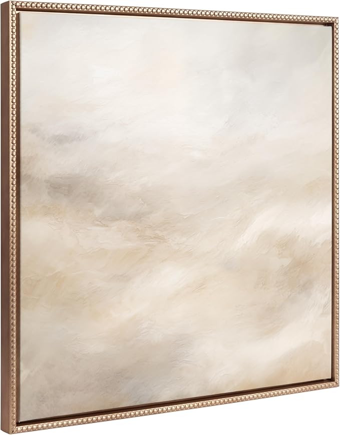 Kate and Laurel Sylvie Beaded Tonal Abstract Textural White and Beige Light Natural Neutrals Vint... | Amazon (US)