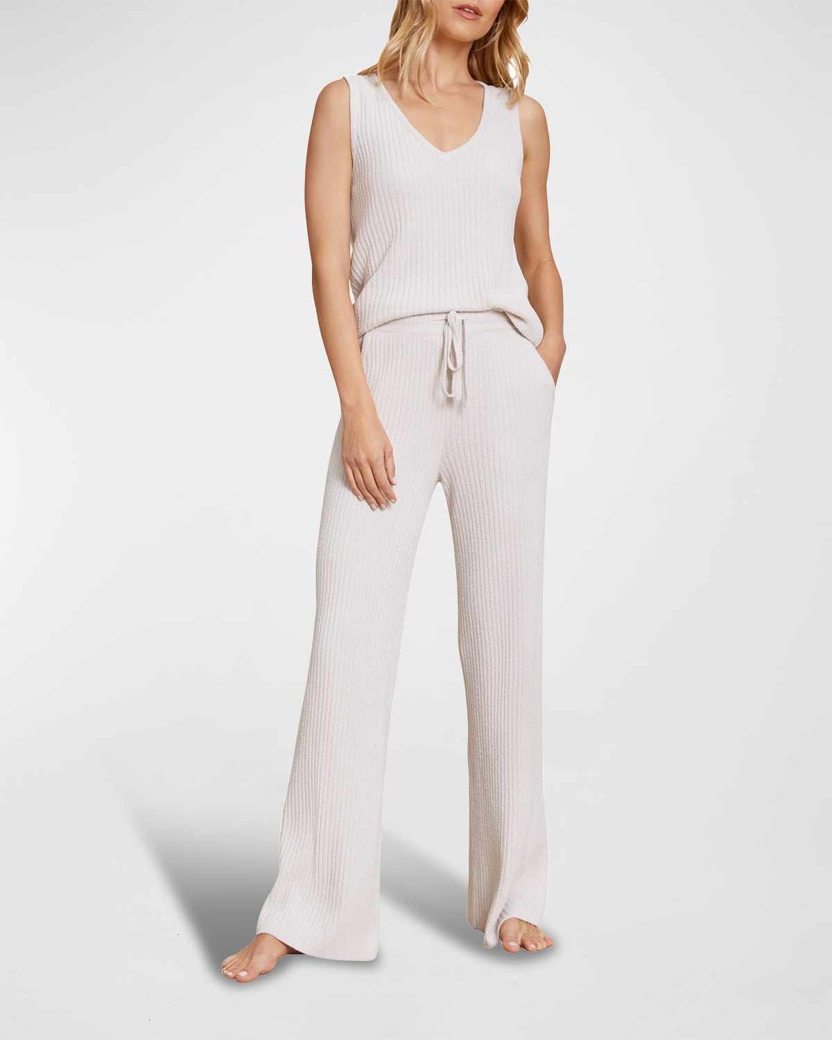 Ribbed Wide-Leg Lounge Set | Neiman Marcus