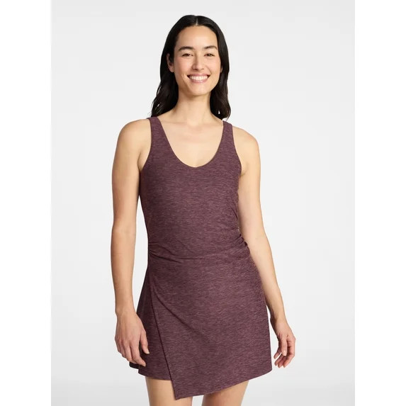 Athletic Works Women's and Women's Plus ButterCore Wrap Dress, Sizes XS-4X - Walmart.com | Walmart (US)