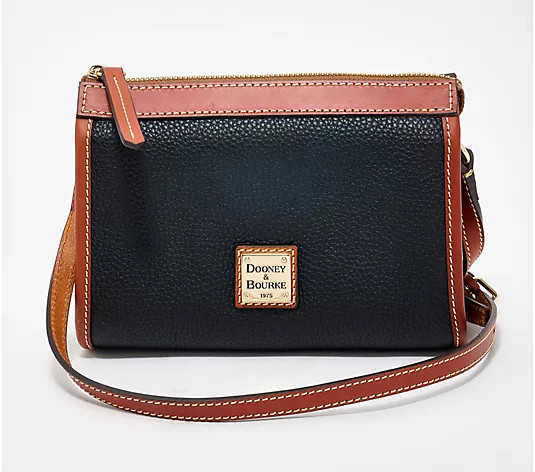 Dooney & Bourke Pebble Leather East/West Crossbody - QVC.com | QVC