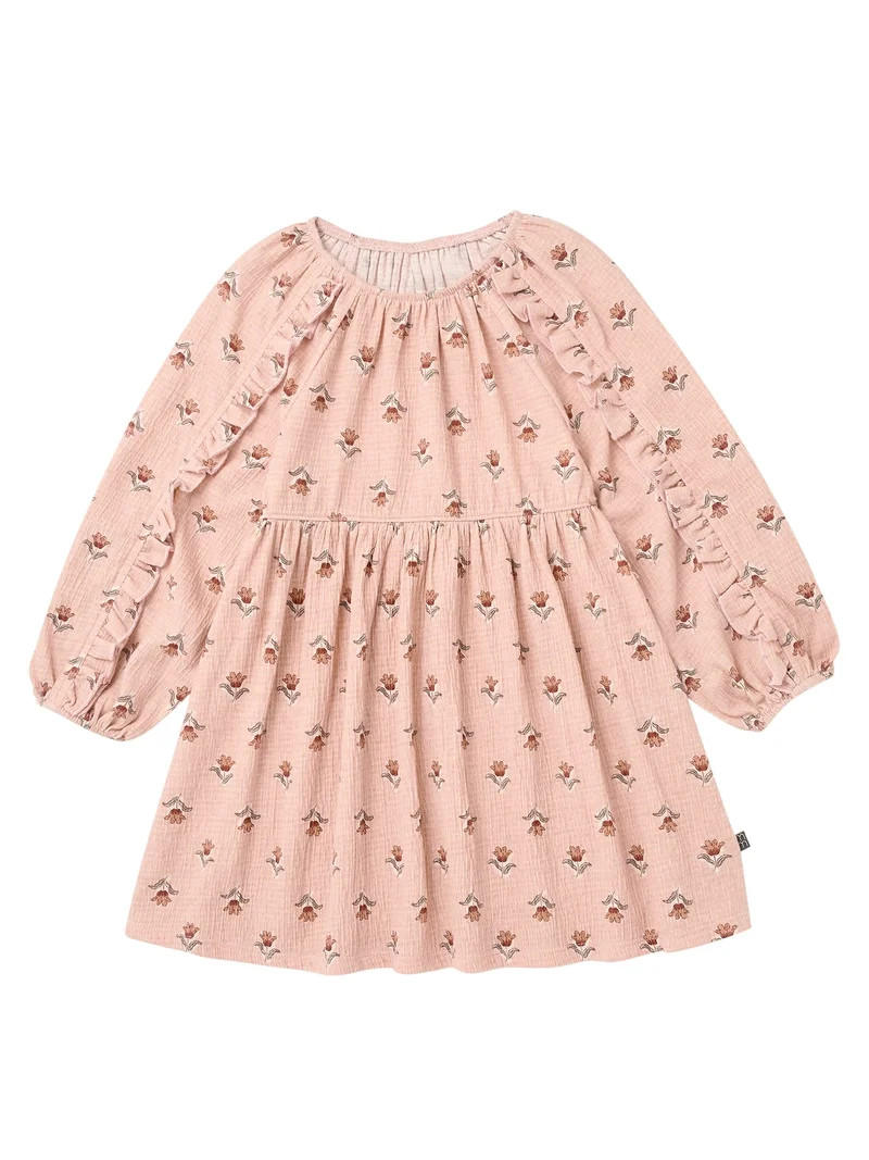 Modern Moments by Gerber Toddler Girl Dress with Ruffle Detail, Sizes 12 Months - 5T | Walmart (US)