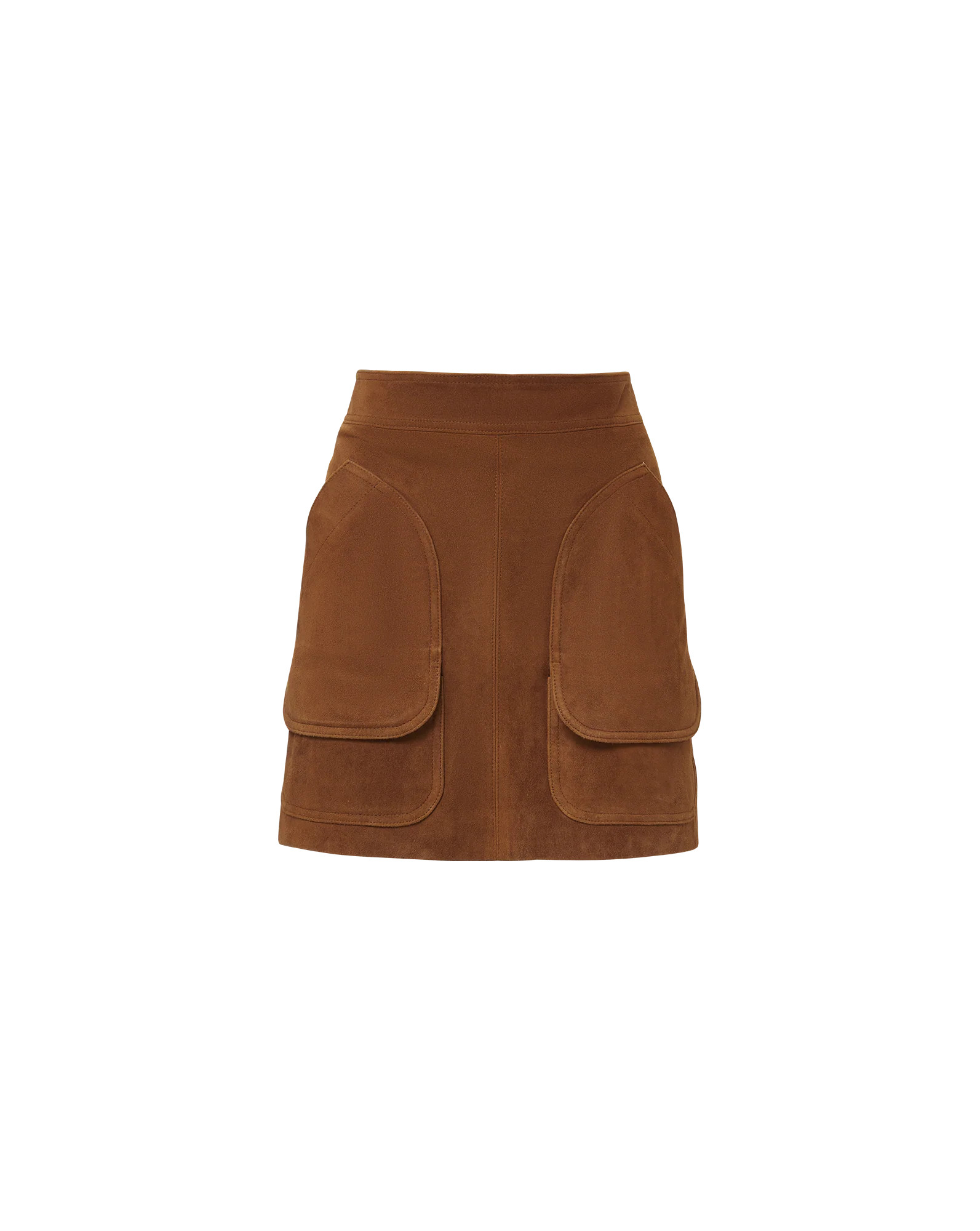 Norwood Suede Mini Skirt in Brown | Veronica Beard | Veronica Beard