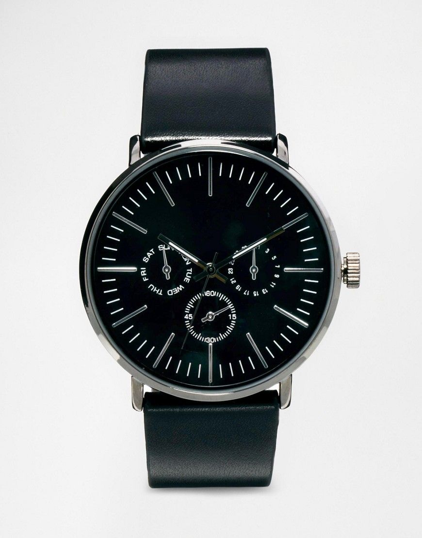 ASOS Watch With Metal Face and Black Strap | ASOS US