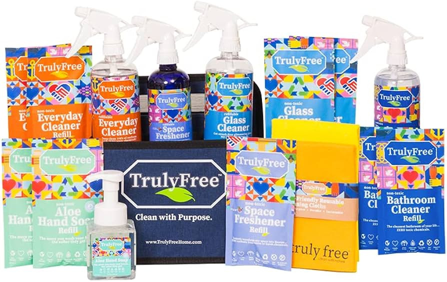 Truly Free 7-in-1 Ultimate Multipurpose Cleaning Kit for Home & Bathroom – Includes Bathroom, G... | Amazon (US)