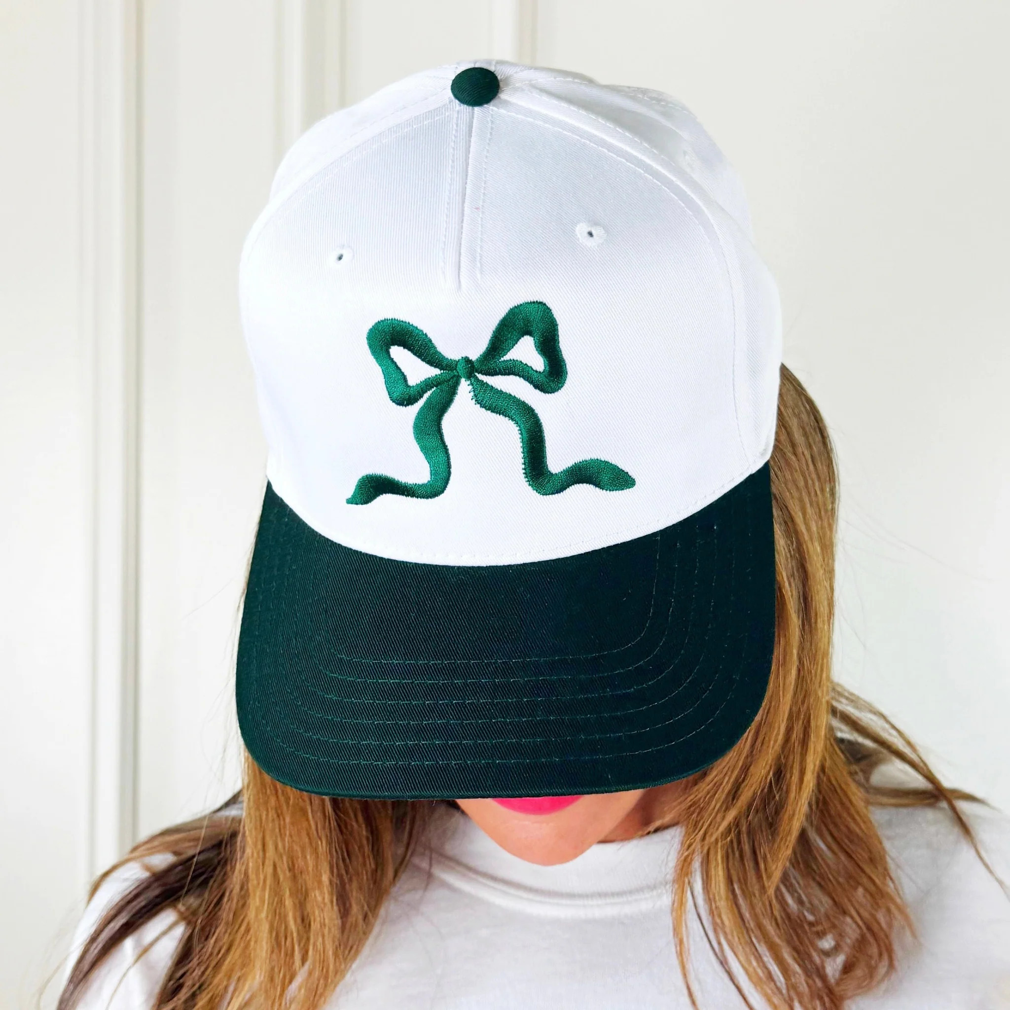 Green Bow Trucker Hat | Poppy & Pine