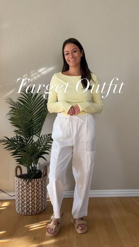 Casual spring outfit from @target 💛 I’m loving the butter yellow trend!! This long sleeve top is so soft and lightweight! 

Spring outfits, spring style, spring outfit inspo, butter yellow outfits, target style, target fashion, target outfit, target sandals, trendy outfits, linen pants outfit, outfit ideas, Pinterest style, cute and casual outfit, casual spring outfit, everyday outfits, everyday style, 

#ad #targetcreator #targetstyle #casualspringstyle #ootd #outfitinspiration #newattarget

#LTKxTarget #LTKsalealert #LTKU