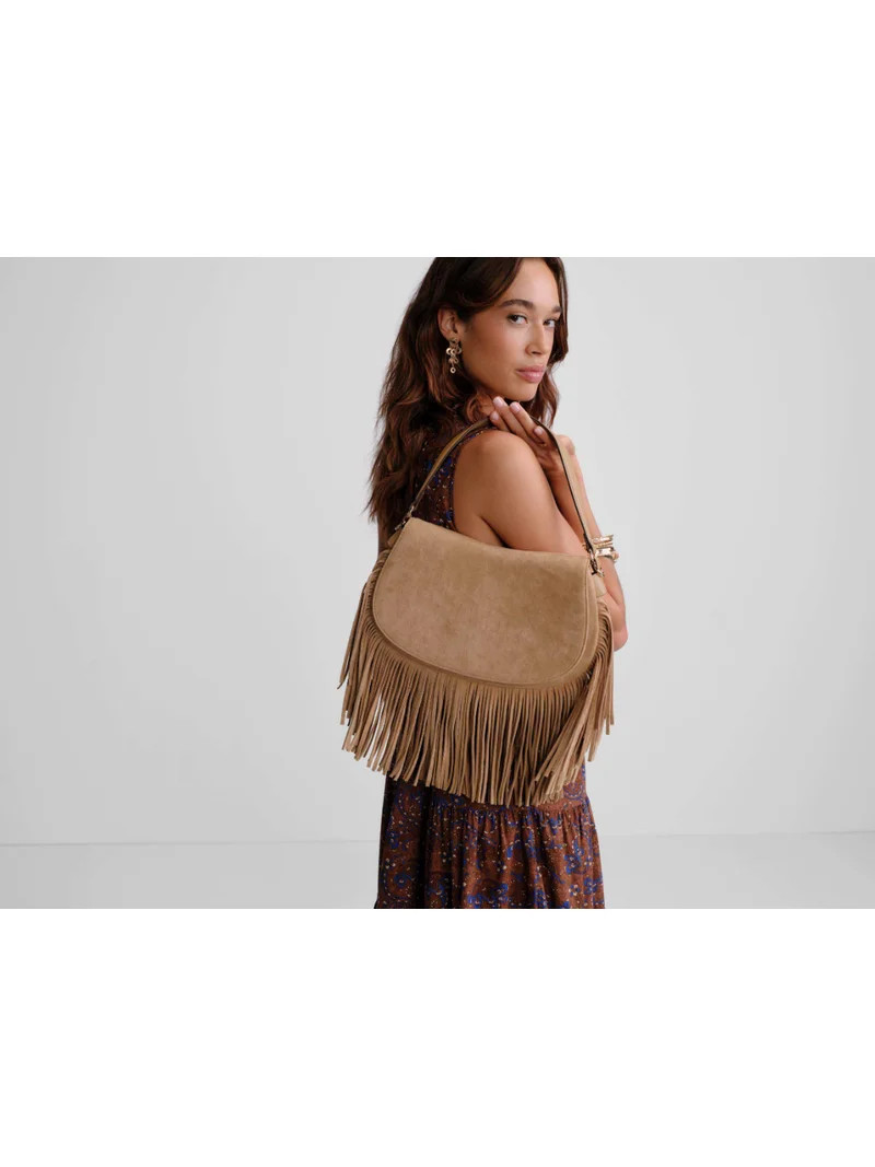 Scenario Women's Saddle Bag, Brown Fringe | Walmart (US)