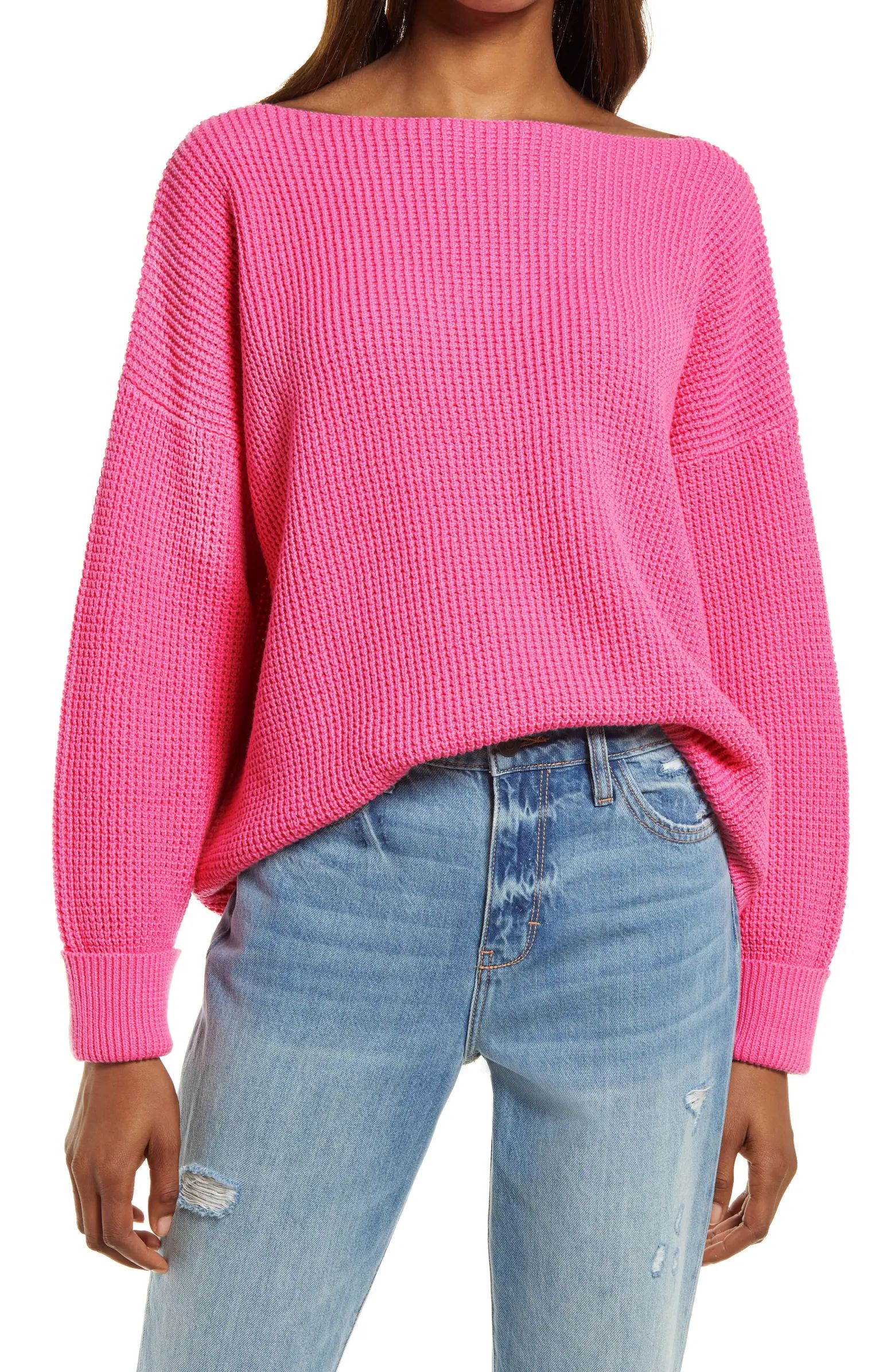 French Connection Millie Mozart Waffle Knit Sweater | Nordstrom | Nordstrom