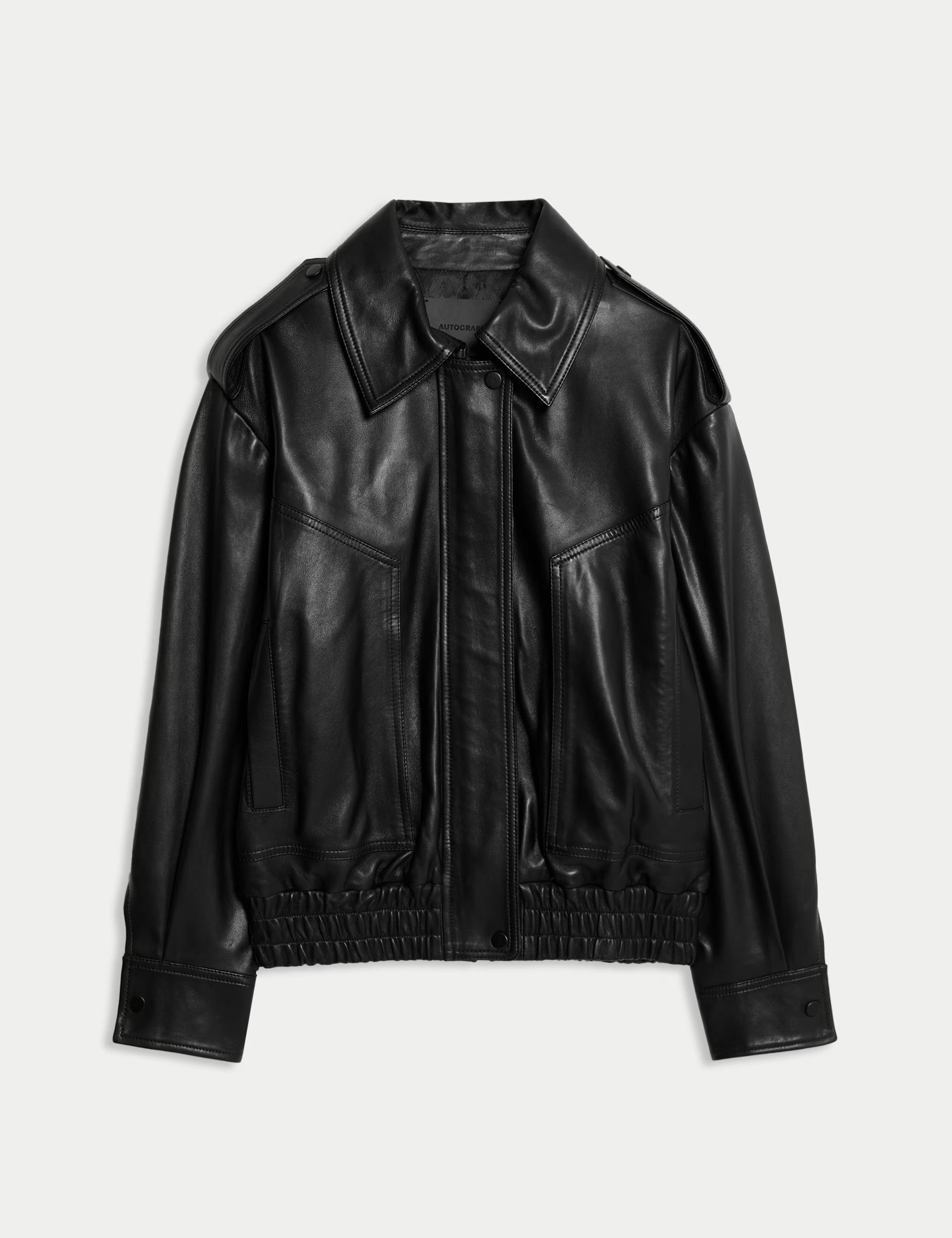 Leather Relaxed Harrington Jacket | Marks & Spencer (UK)