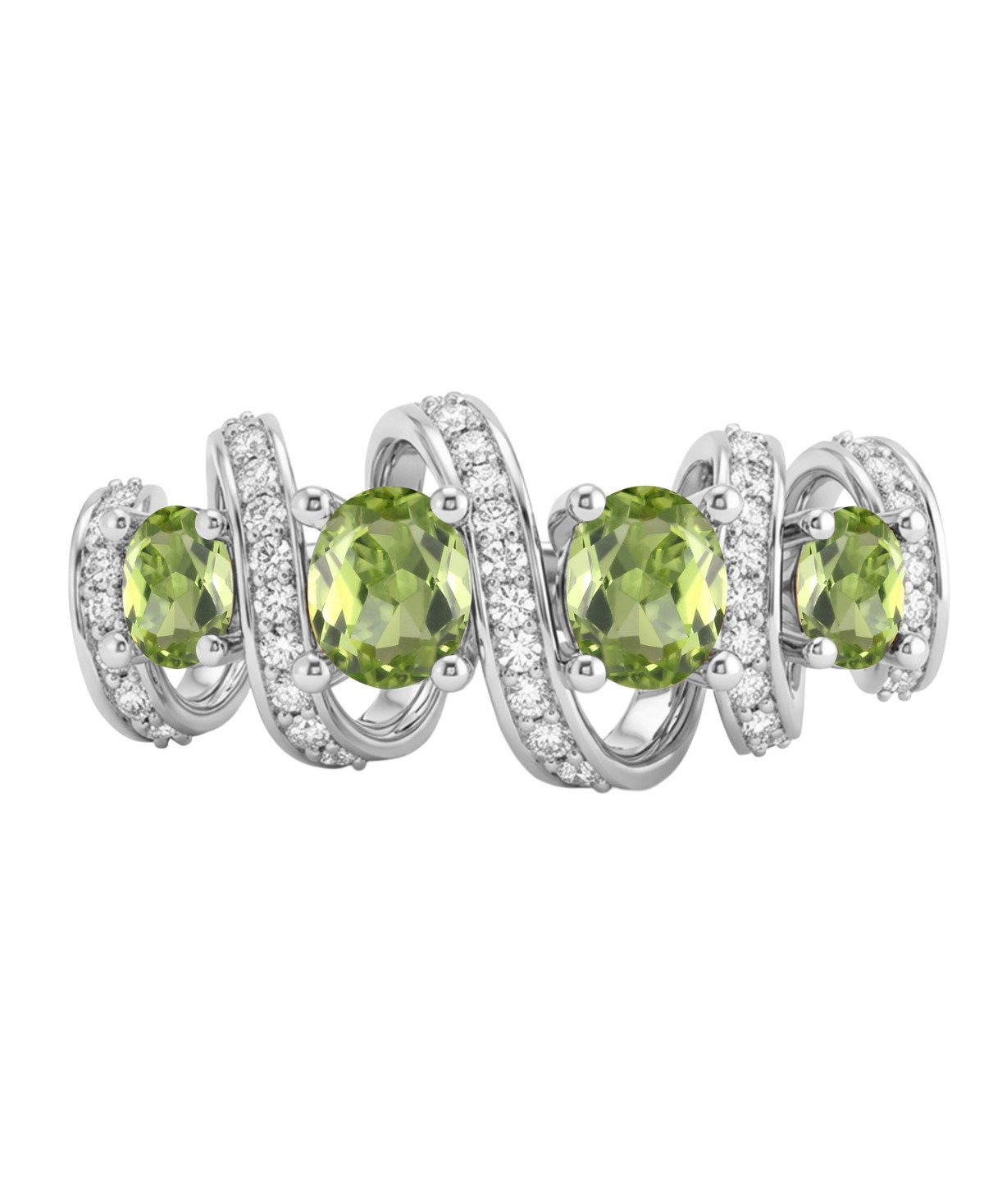 Macy's Amethyst (7/8 ct. t.w.) & Lab Grown White Sapphire (1/4 ct. t.w.) Ring in 14k Gold Over Sterling Silver (Also Available in Multi-Stones) - Peri | Macy's