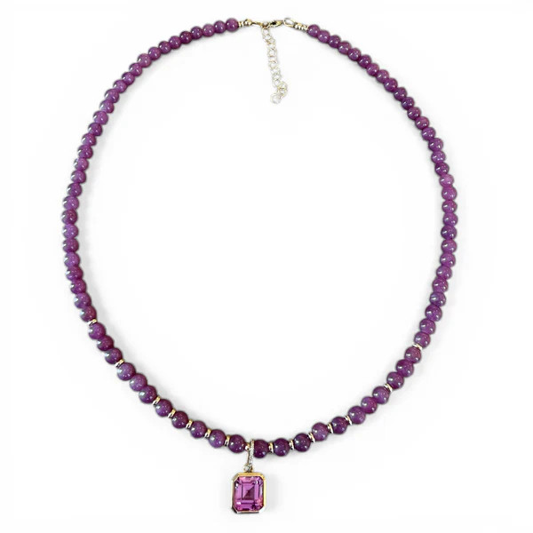 PINK RUBY &amp; PINK TOPAZ NECKLACE – SHAKTI | SHAKTI JEWELRY