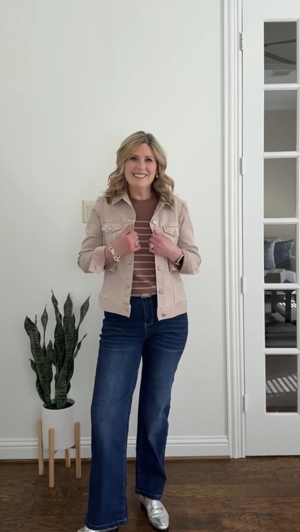 Love these Amazon pieces under $50! I had so much fun styling this adorable short-sleeve sweater from Amazon. Runs tts. Comes in 30+ colors and patterns! However, I LOVE this dusky pink/light pink color. 😍

Jeans - Amazon Sidefeel. Oh so comfy. Runs snug. Size up one. 

Pink denim jacket: linking a similar one from Amazon. ⬇️

Linking several options for belts as well. 🥰

#LTKWatchNow #LTKFindsUnder50 #LTKShoeCrush #LTKFindsUnder100 #LTKStyleTip #LTKItBag

#LTKSeasonal #LTKootd #LTKWorkwear #LTKOver40 #LTKMidsize #LTKTravel #LTKootd #LTKmomlife #LTKSaleAlert