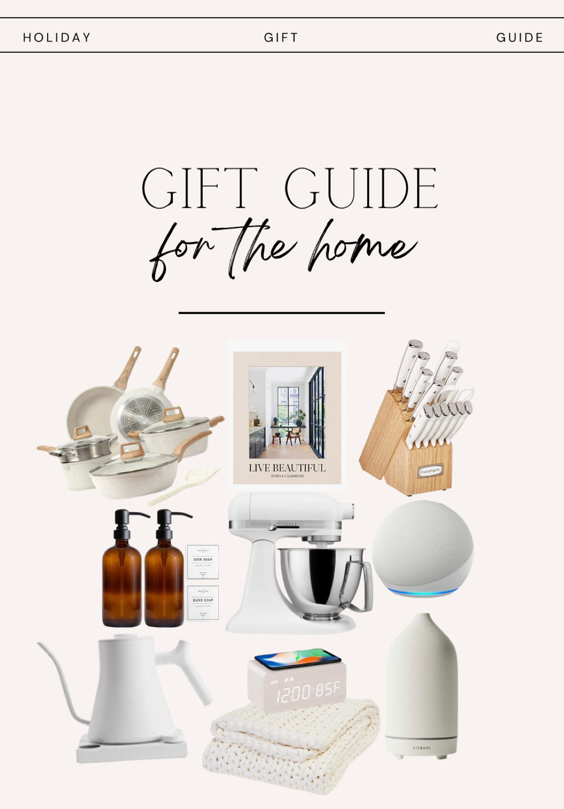 Gift guide for the home 
Home gifts 
Christmas gifts 
Amazon finds 


#LTKGiftGuide #LTKunder100 #LTKHoliday