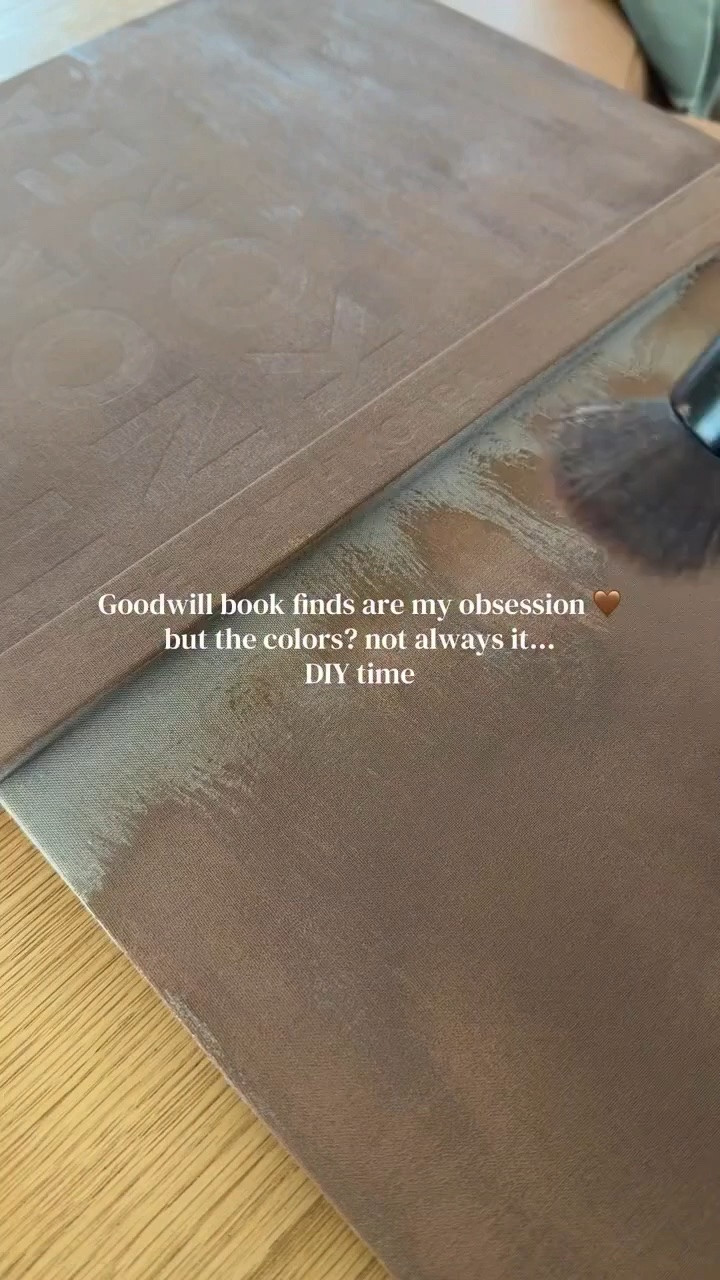 I love Goodwill so much most of my decorative books are from there 🥹🤎
but sometimes I just can’t find the colors I’m going for… So Imma try a little DIY and paint the covers to see if it actually works and if this turns out good, my book obsession is about to go to a thousand 😭📚 #goodwill #thirft #home #goodwillfinds #thriftfinds

#LTKSaleAlert