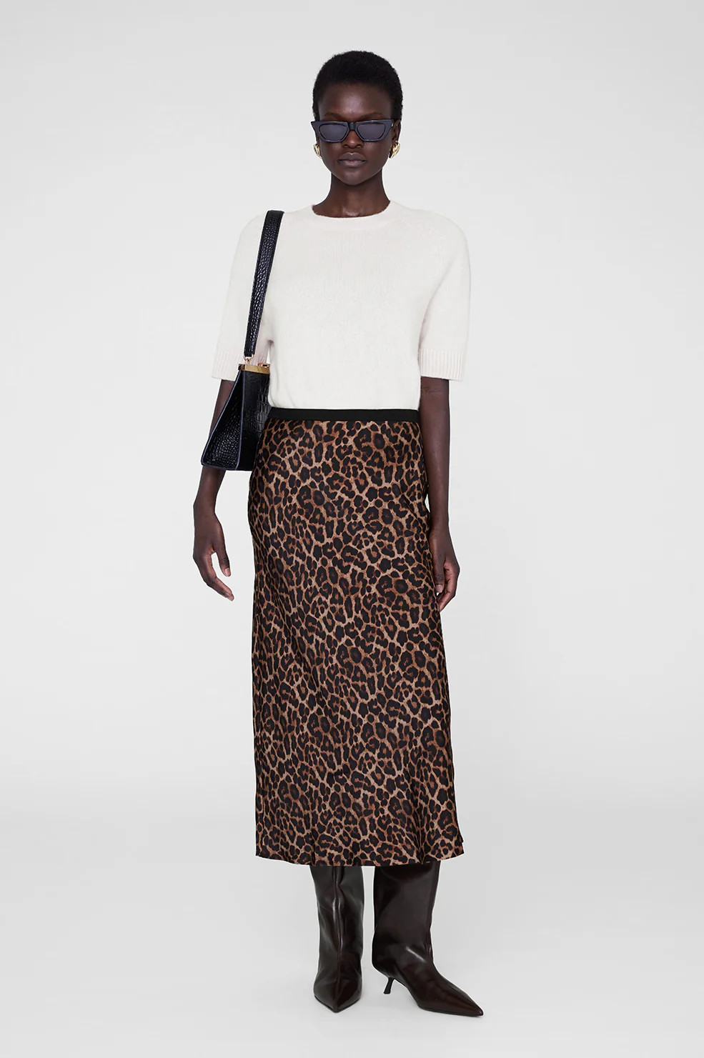Printed Bar Silk Skirt | Anine Bing
